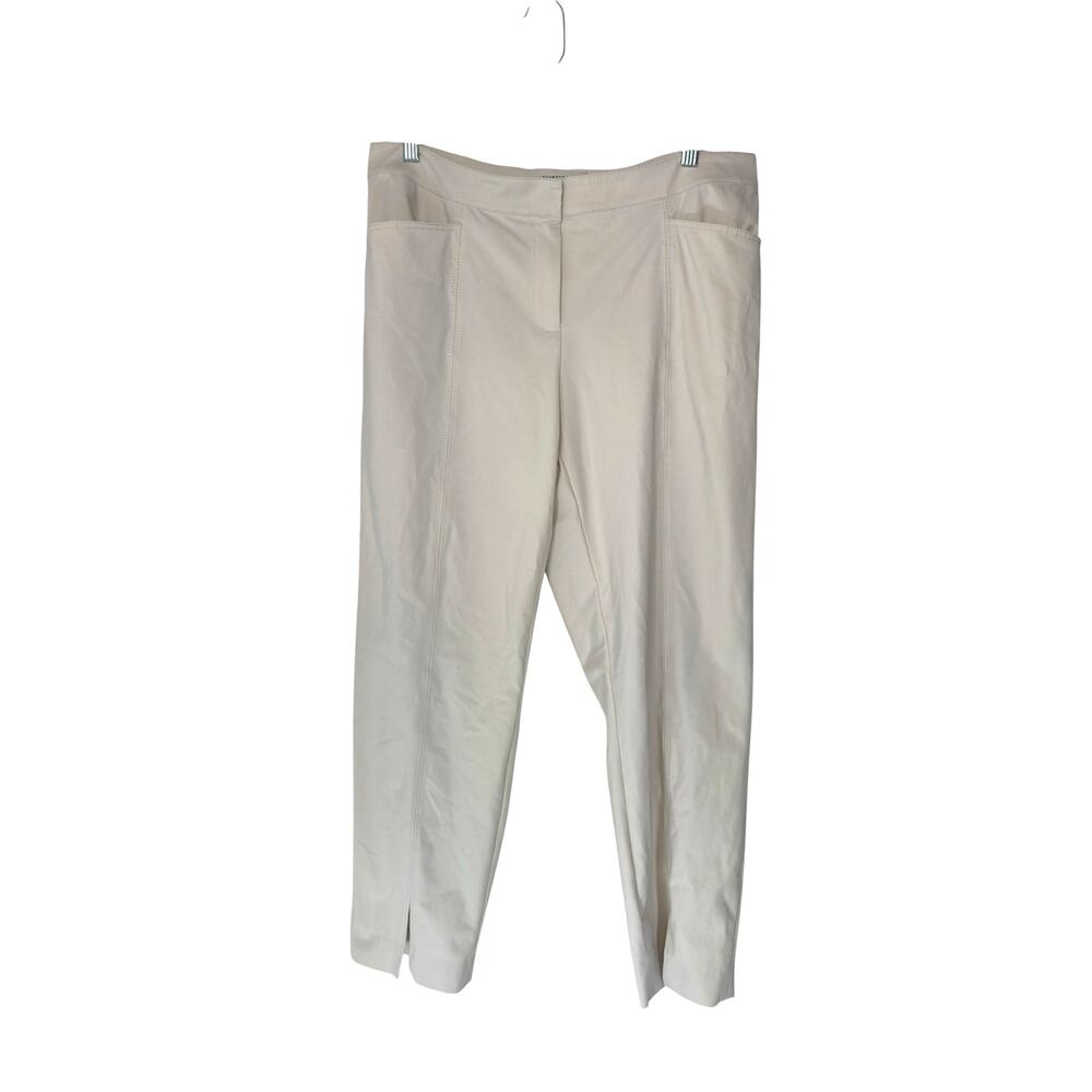 Lafayette 148 Waldorf Pants Beige Neutral Office Work Straight Leg Size 10